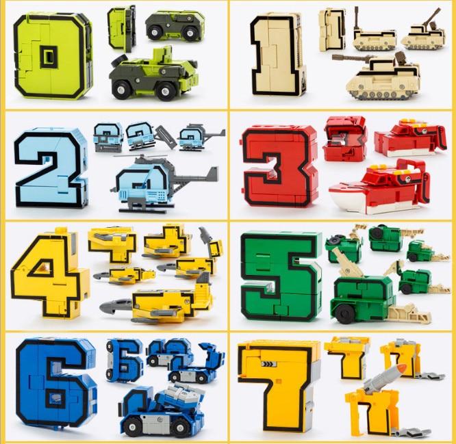 15pcs Transformer Number Mech Clan – Robot Animal Building Blocks | Creative STEM Toy