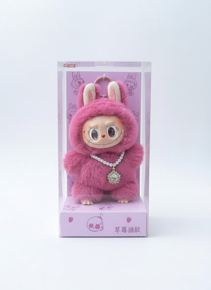 Labubu Mokoko Strawberry Shortcake Series – Velvet Blind Box Plush Toy | Pink Sweetheart Edition