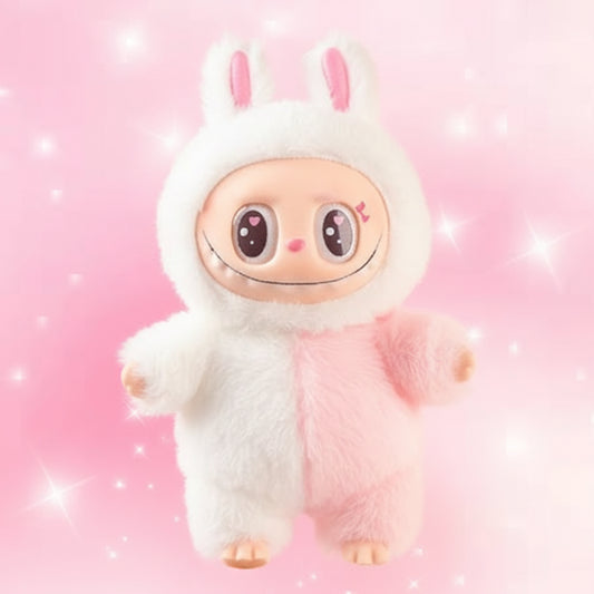 Dreamy Lattice Pink Labubu Plush (17cm) Pink