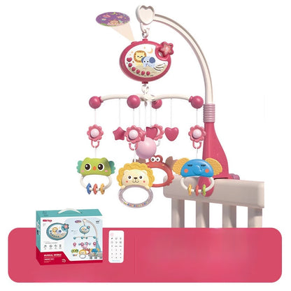 Musical Crib Mobile Toy For Babies Pink