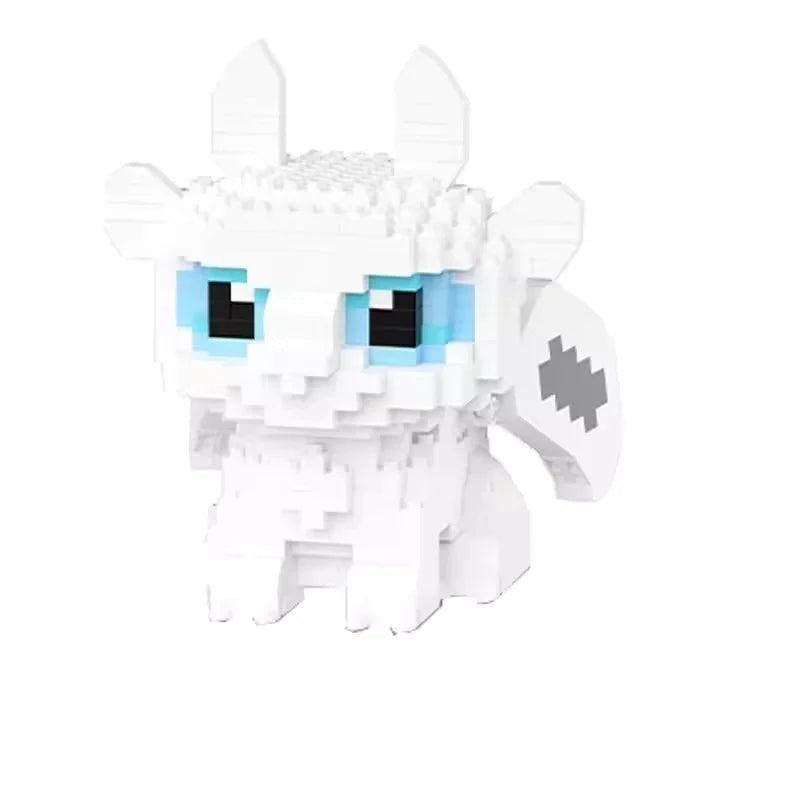 Mini Black Toothless Night Rage Dragon Mecha | LEGO‑Compatible Building Blocks White
