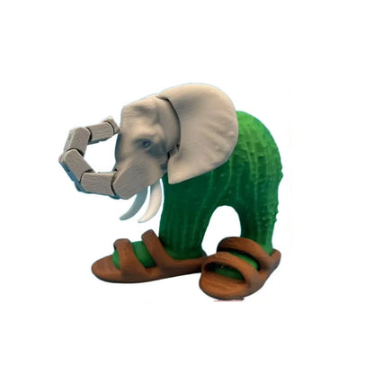 Italian Brainrot Collectible Figures – Tung Tung Tung Sahur & Tralalero Tralala | Meme Desk Toys Small Elephant