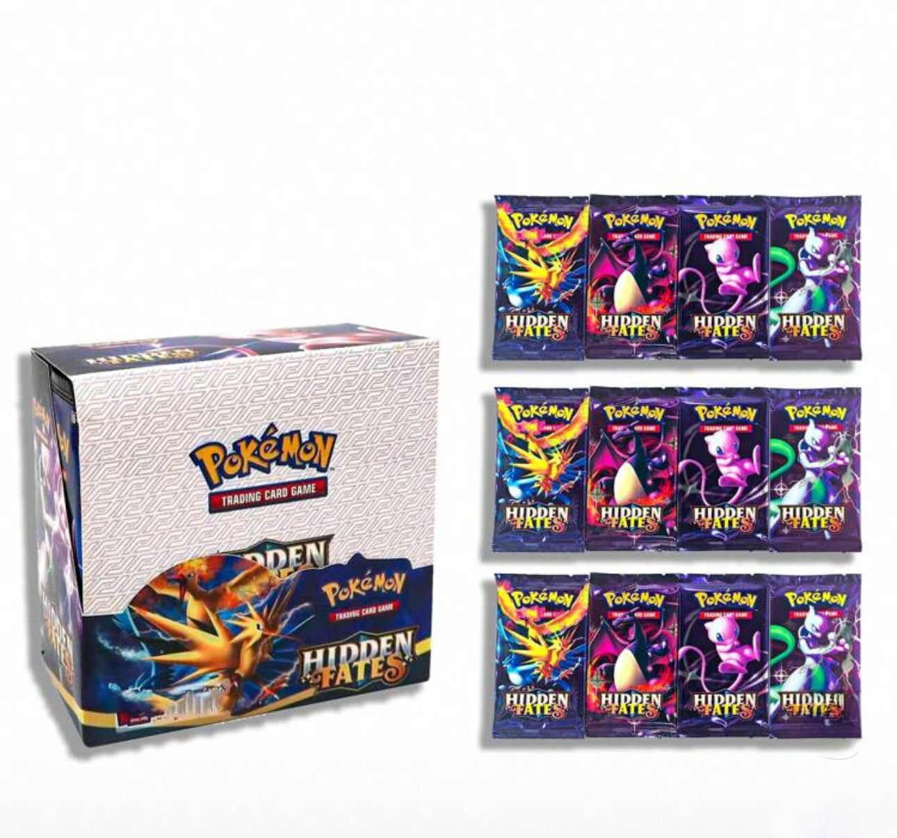 Booster Box Pokémon Trading Card Game Sun & Moon—Team Up Multicolor Random 3 Packs