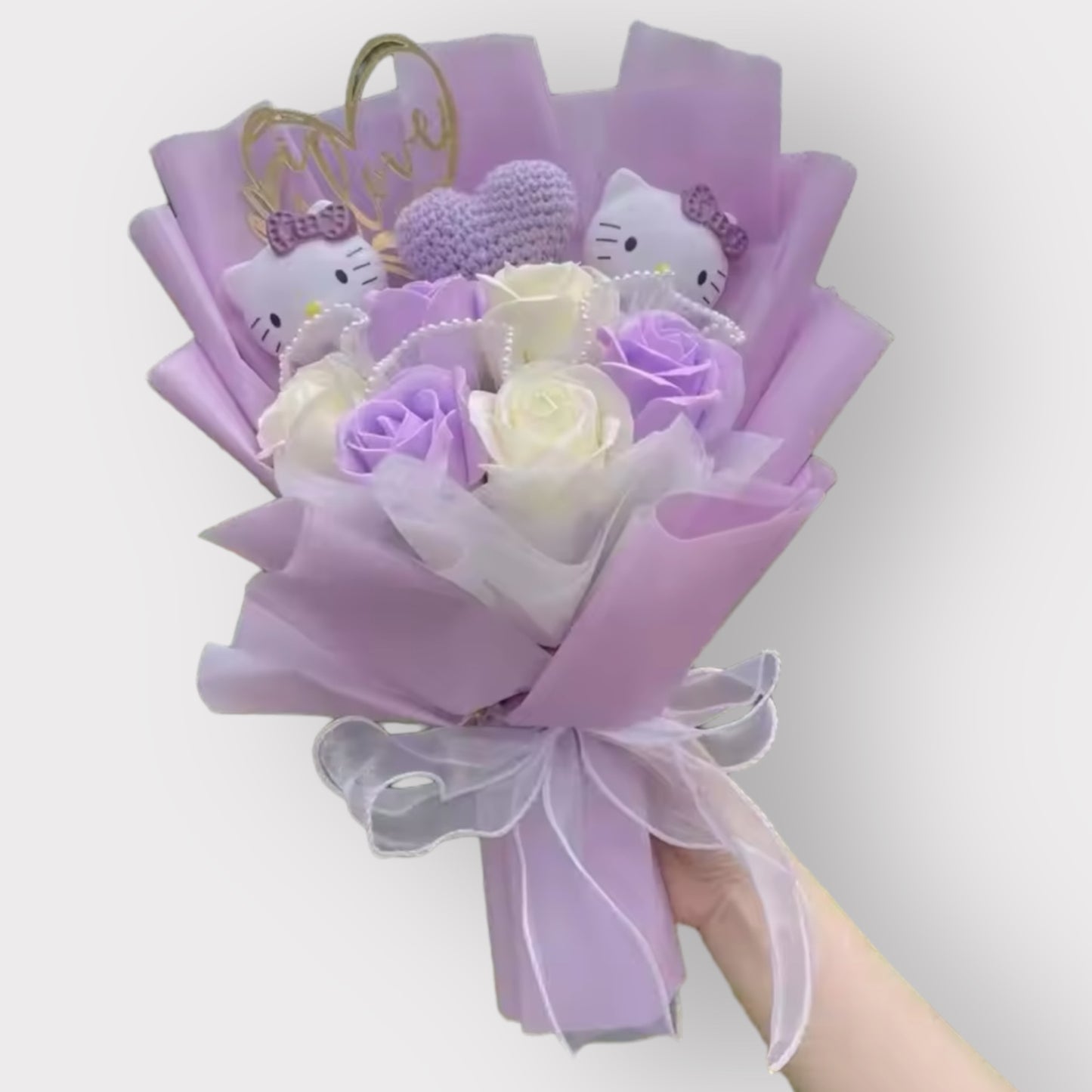 Hello Kitty Plush Flower Gift Bouquet | Sanrio Celebration Keepsake Multicolor 6