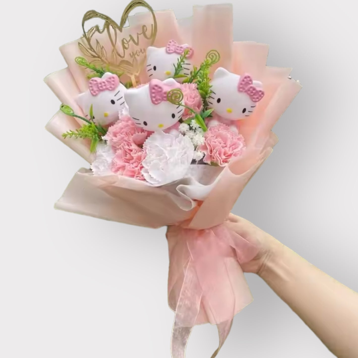 Hello Kitty Plush Flower Gift Bouquet | Sanrio Celebration Keepsake Multicolor 1