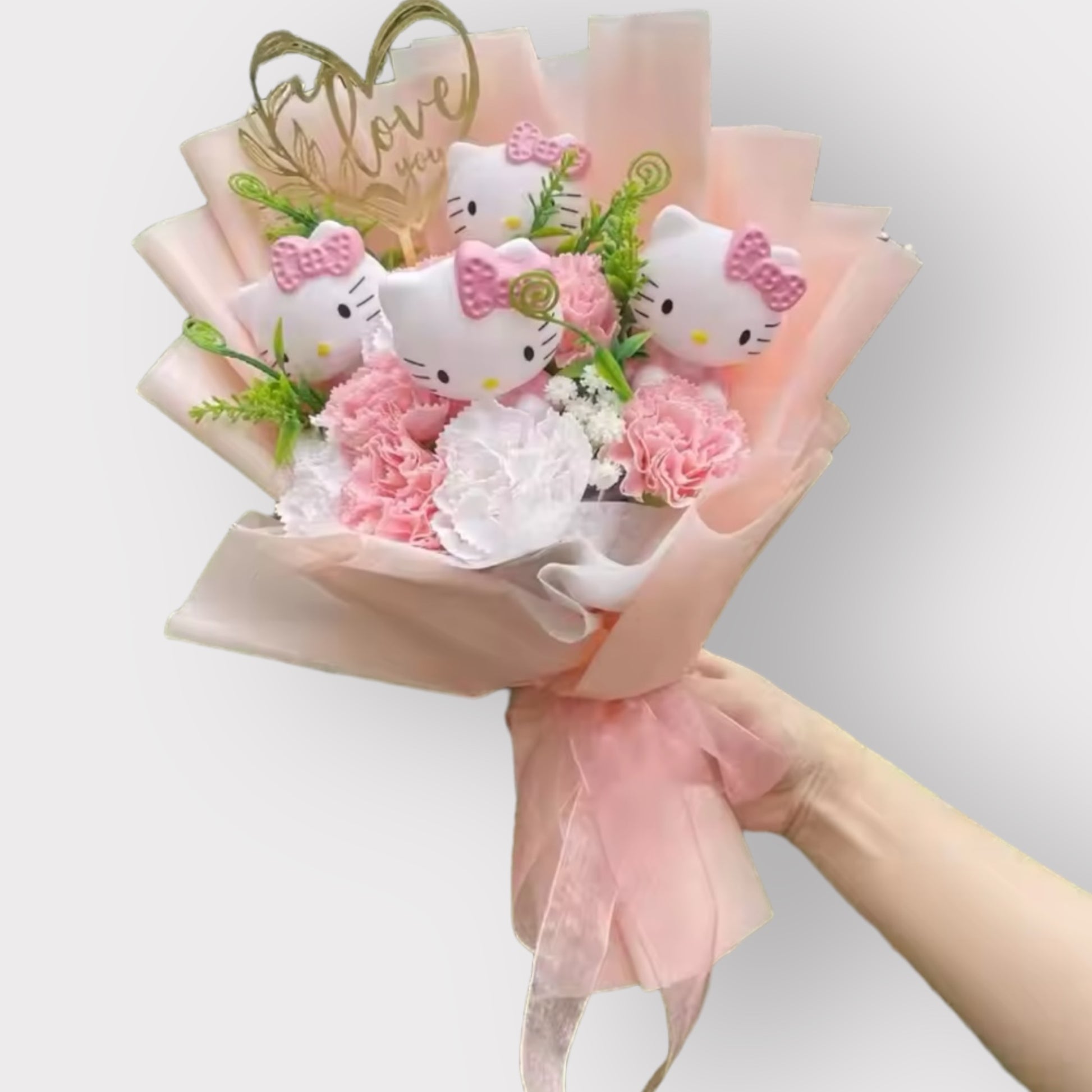 Hello Kitty Plush Flower Gift Bouquet | Sanrio Celebration Keepsake Multicolor 1