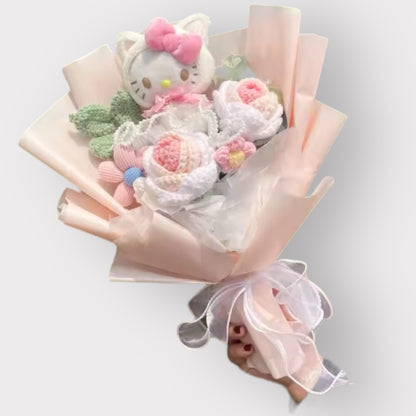 Hello Kitty Plush Flower Gift Bouquet | Sanrio Celebration Keepsake Multicolor 7