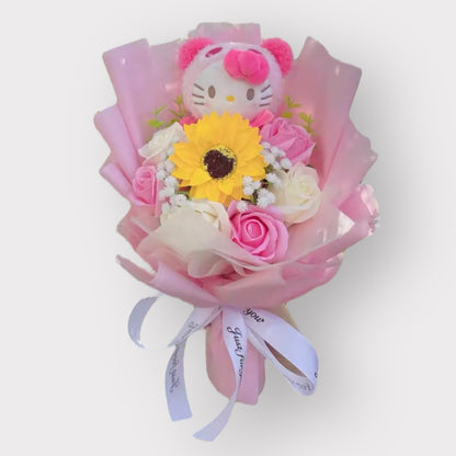 Sanrio Plush Flower Gift Bouquet – My Melody, Kuromi & Cinnamoroll | 40cm in Gift Box Multicolor 5