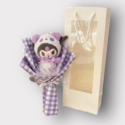 Sanrio Plush Flower Gift Bouquet – My Melody, Kuromi & Cinnamoroll | 40cm in Gift Box Multicolor 14