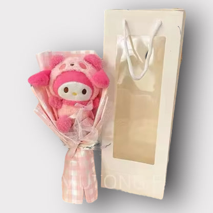 Sanrio Plush Flower Gift Bouquet – My Melody, Kuromi & Cinnamoroll | 40cm in Gift Box Multicolor 6