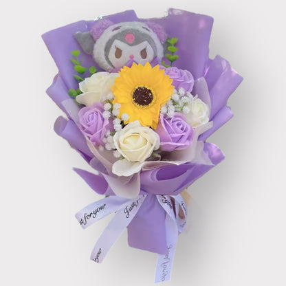 Sanrio Plush Flower Gift Bouquet – My Melody, Kuromi & Cinnamoroll | 40cm in Gift Box Multicolor 1