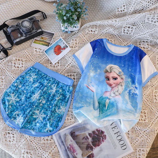 Girls T-Shirt & Shorts Pajamas (Age 3-12 YRS)