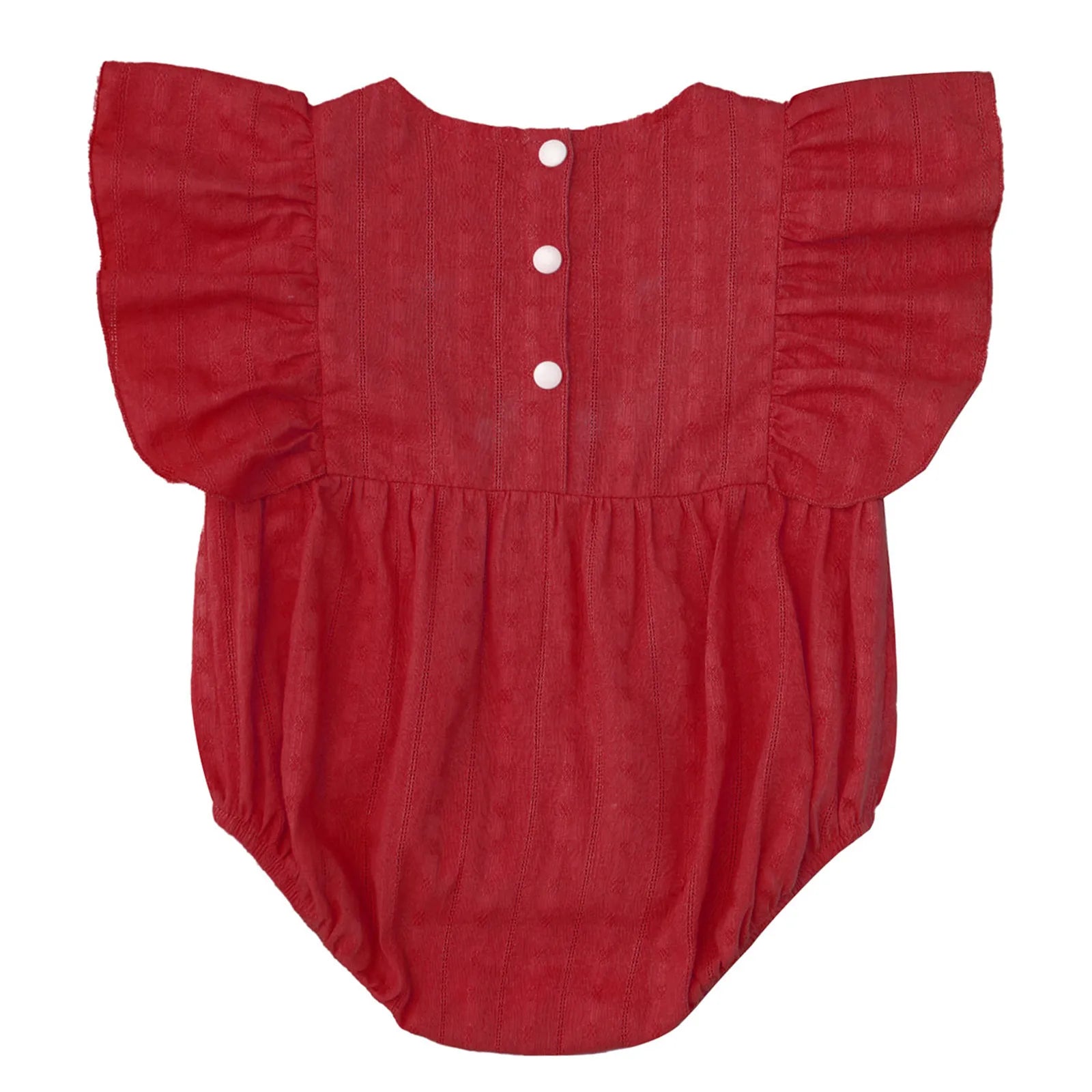 Baby Girls Mexican Embroidered Ruffled Sleeves Romper (Age Newborn-24M)