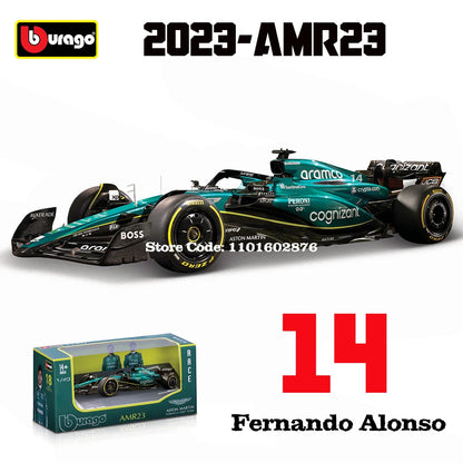 Bburago 1:43 P2 British GP Mclaren F1 MCL60 2023 #4 Lando Norris #81 Oscar Piastri Alloy Car Die Cast Model Toy Collectible 2023 AMR-14