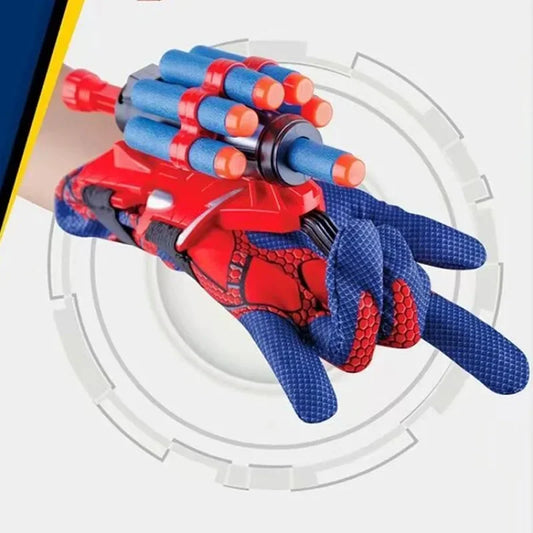 Spider-Man web launcher glove Soft Bullets Launcher Spray Wrist With Gloves Launching Soft Bomb Toy Gun Outdoor Games Toys