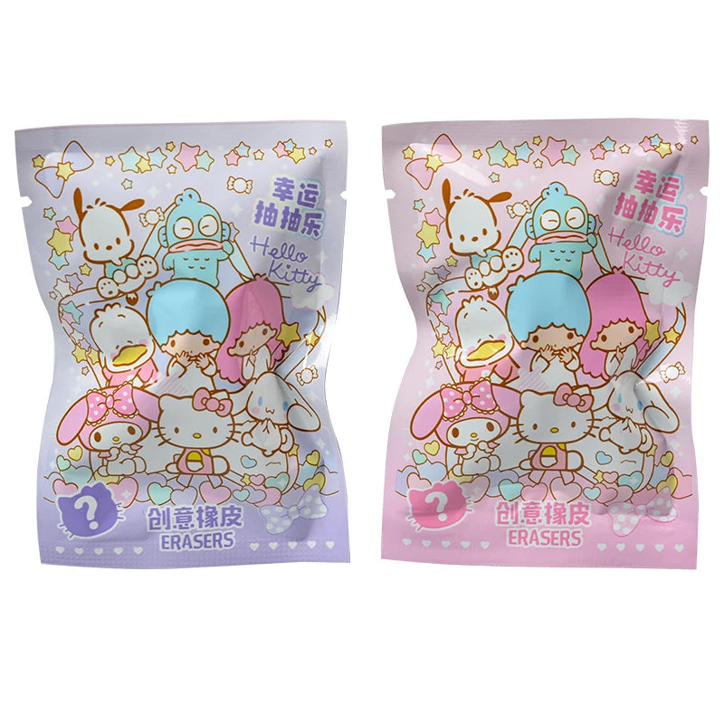 Blind Box Figures - Labubu & Pokémon Erasers- 32 Pack