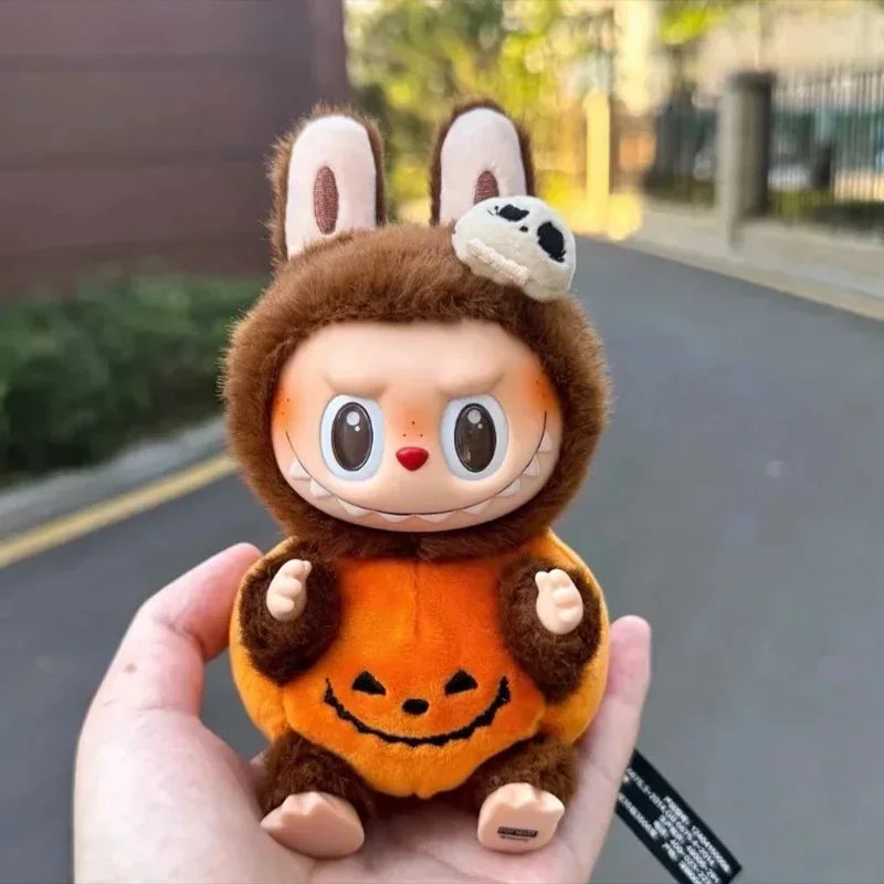 Labubu Happy Halloween Party Series-Sitting Pumpkin Vinyl Plush Pendant