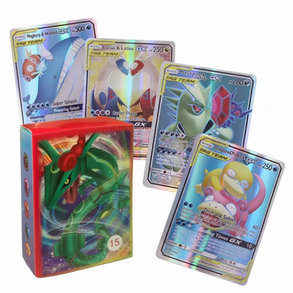 60-100Pcs English Pokemon Cards GX Tag Team 1996 Vmax EX V Mega Vstar Trainer Shining Game Battle Carte Trading Collection Cards 60Pcs TAG