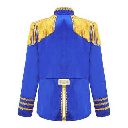 Girls 60s Retro Band Musician Costume Tassel Jacket (Age 6-16 YRS)