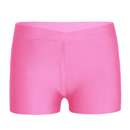 Girls Elastic Waist Shorts (Age 4-16 YES) Pink