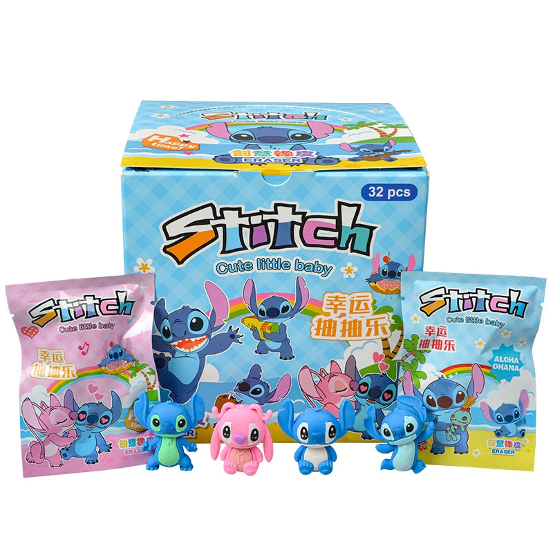 Blind Box Figures - Labubu & Pokémon Erasers- 32 Pack
