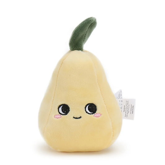 10CM Yellow Pear Plush Fruit And Vegetable Garden Series Yellow Pearl Stuffed Comfort Toys