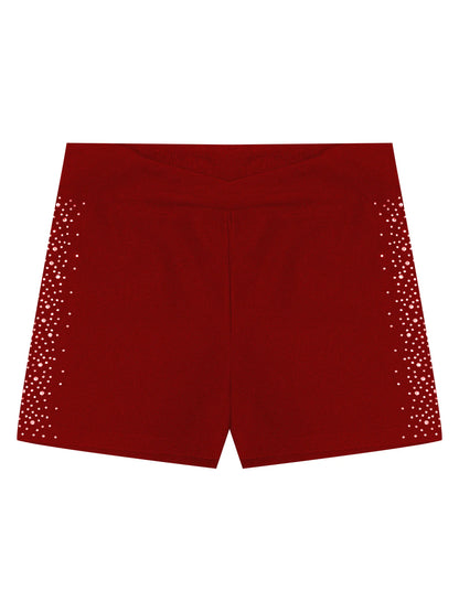 Girls Rhinestones Dance Shorts (Age 4-16 YRS)