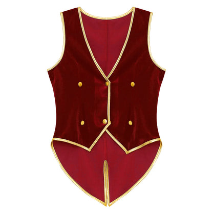 Boys Medieval Renaissance Tailcoat Vest Costume (Age 6-16YRS)