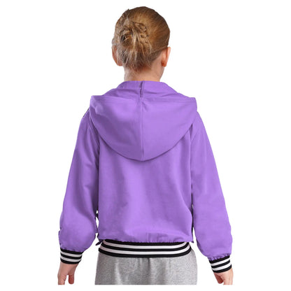Girls Metallic Shiny Sequins Hooded Jacket (Age 6-16 YRS)