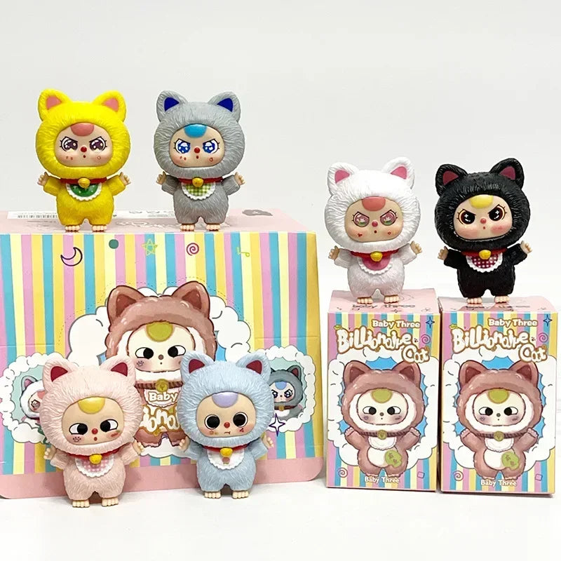 Baby Three Billionaire Lucky Cat Series – Blind Box | Cute Fortune Cat Collectible Figures