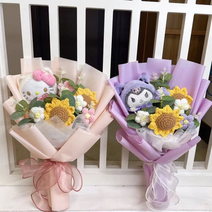 Hello Kitty Plush Flower Gift Bouquet – 35cm in Gift Box | Sanrio-Inspired Keepsake Arrangement