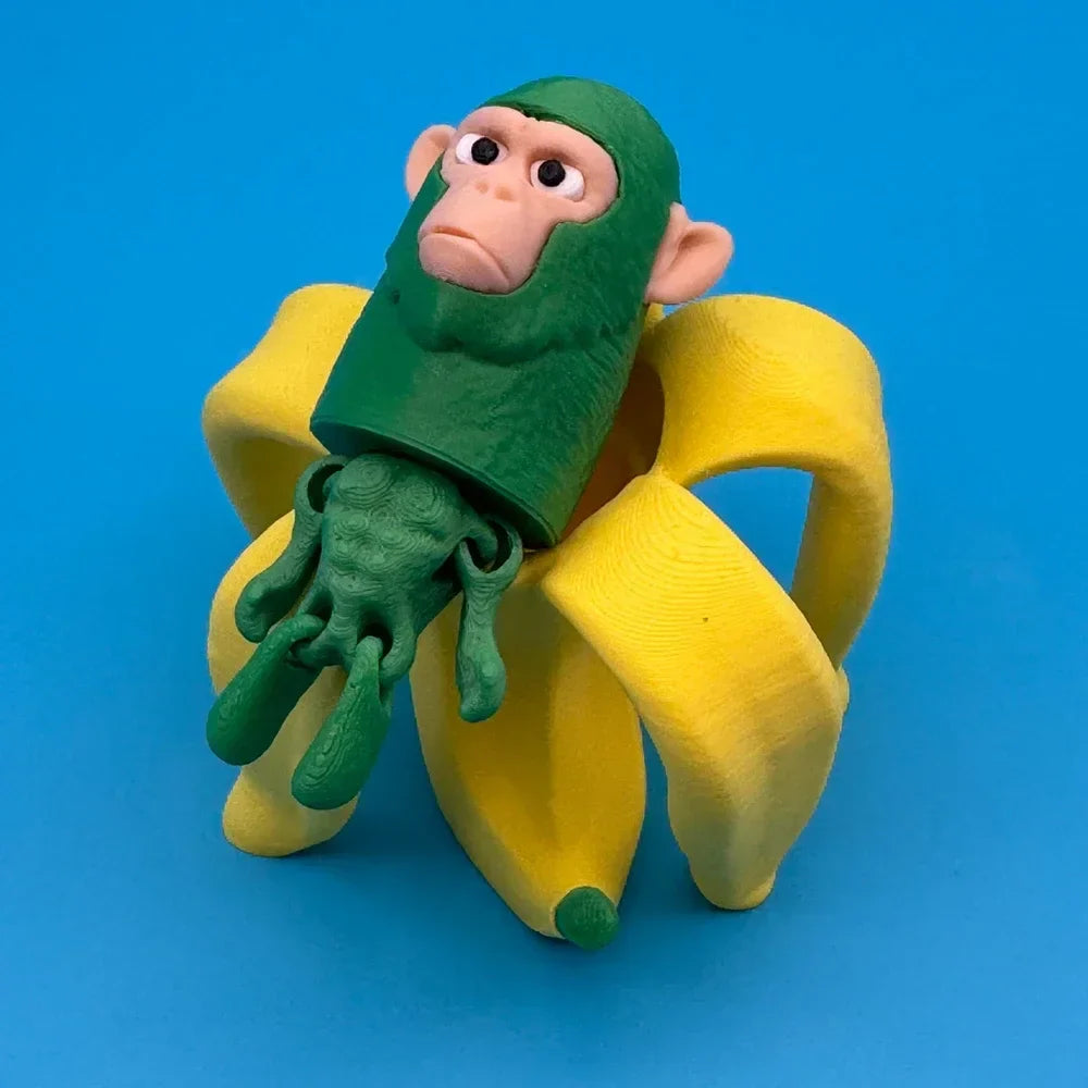 Italian Brainrot Collectible Figures – Tung Tung Tung Sahur & Tralalero Tralala | Meme Desk Toys Small Monkey