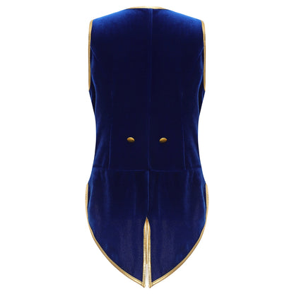 Boys Medieval Renaissance Tailcoat Vest Costume (Age 6-16YRS)