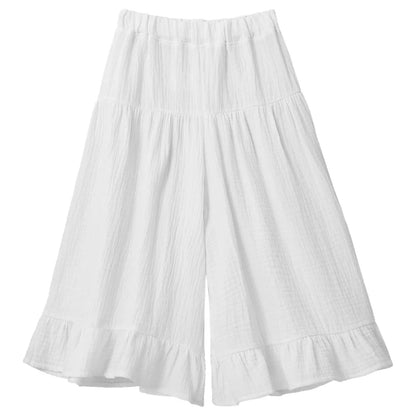 Girls Wide Leg Ruffled Trousers (Age 6M-8YRS)