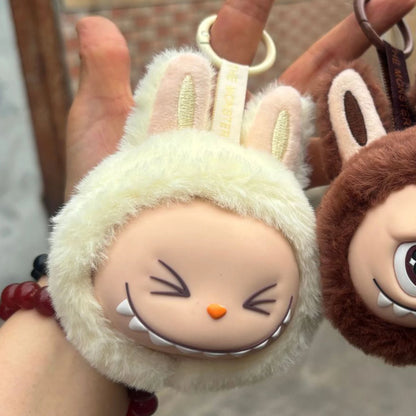 Labubu Keychain Bag Pendant - 11cm Cream-C and olored