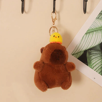 Plush Capybara Stuffed Keychain Toy - 12-15cm
