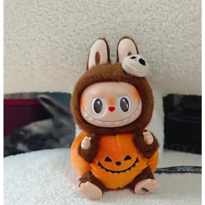 Labubu Happy Halloween Party Series-Sitting Pumpkin Vinyl Plush Pendant
