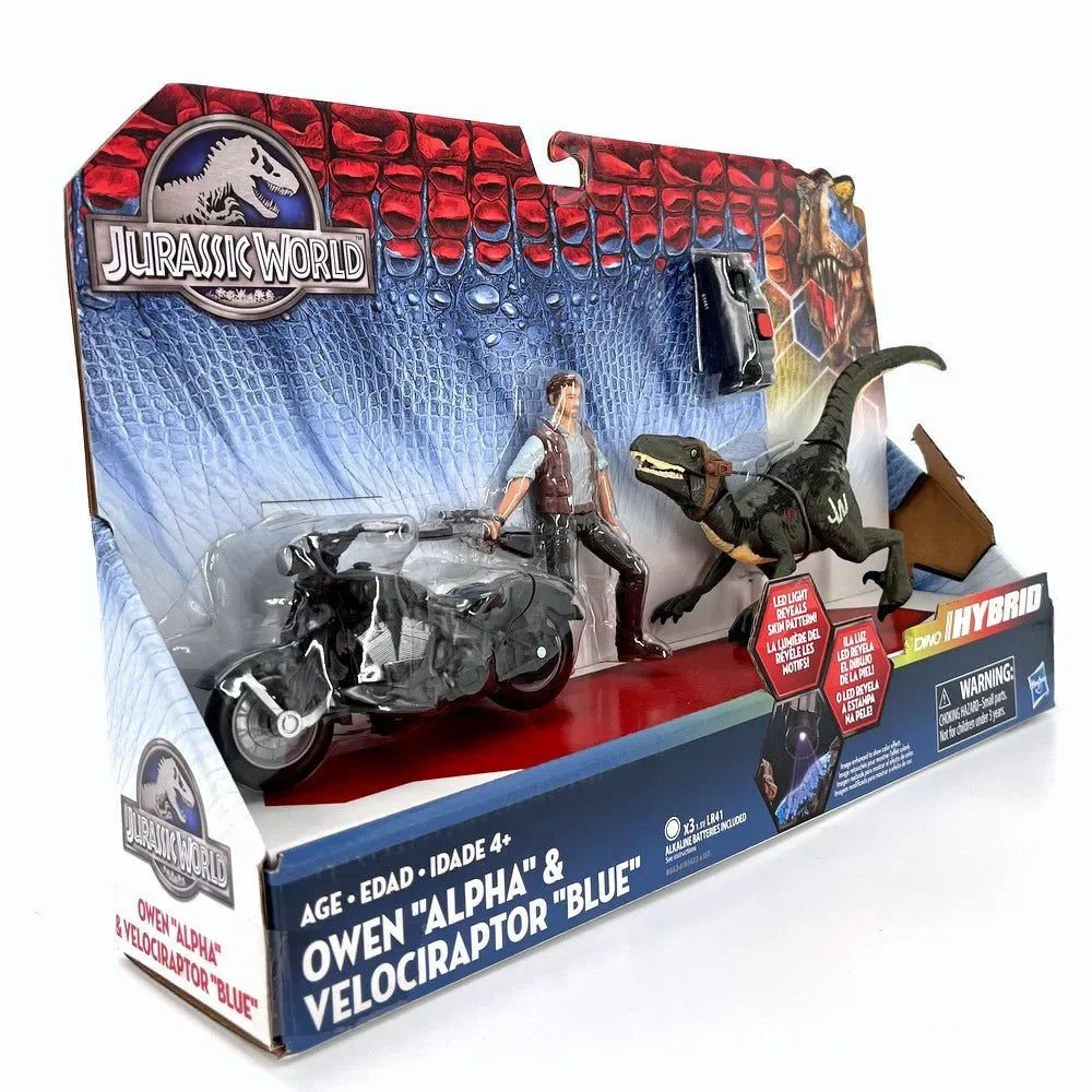 Jurassic Park Cycle & Hybrid Raptor Action Figure Motorcycle Set