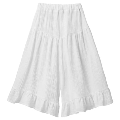 Girls Wide Leg Ruffled Trousers (Age 6M-8YRS)