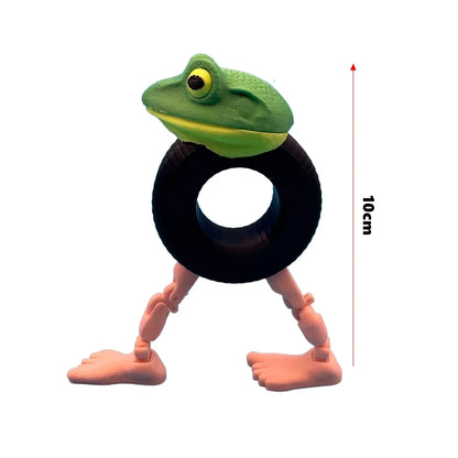 Upgraded Tung Tung Tung Sahur Figurine Ballerina Cappuccino Action Figure Tralalero Tralala Anime Figure Desk Ornament Toys Gift Multicolor Small Frog