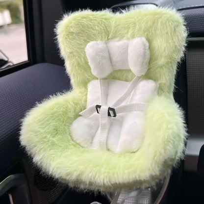 Labubu Doll Plush Car Seat 18cm Green