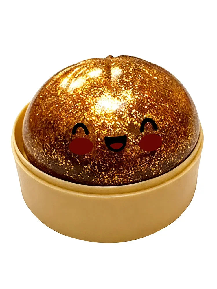 Ultra Rare Gold Glitter Dumpling Squishy – Sensory Stress Toy 2