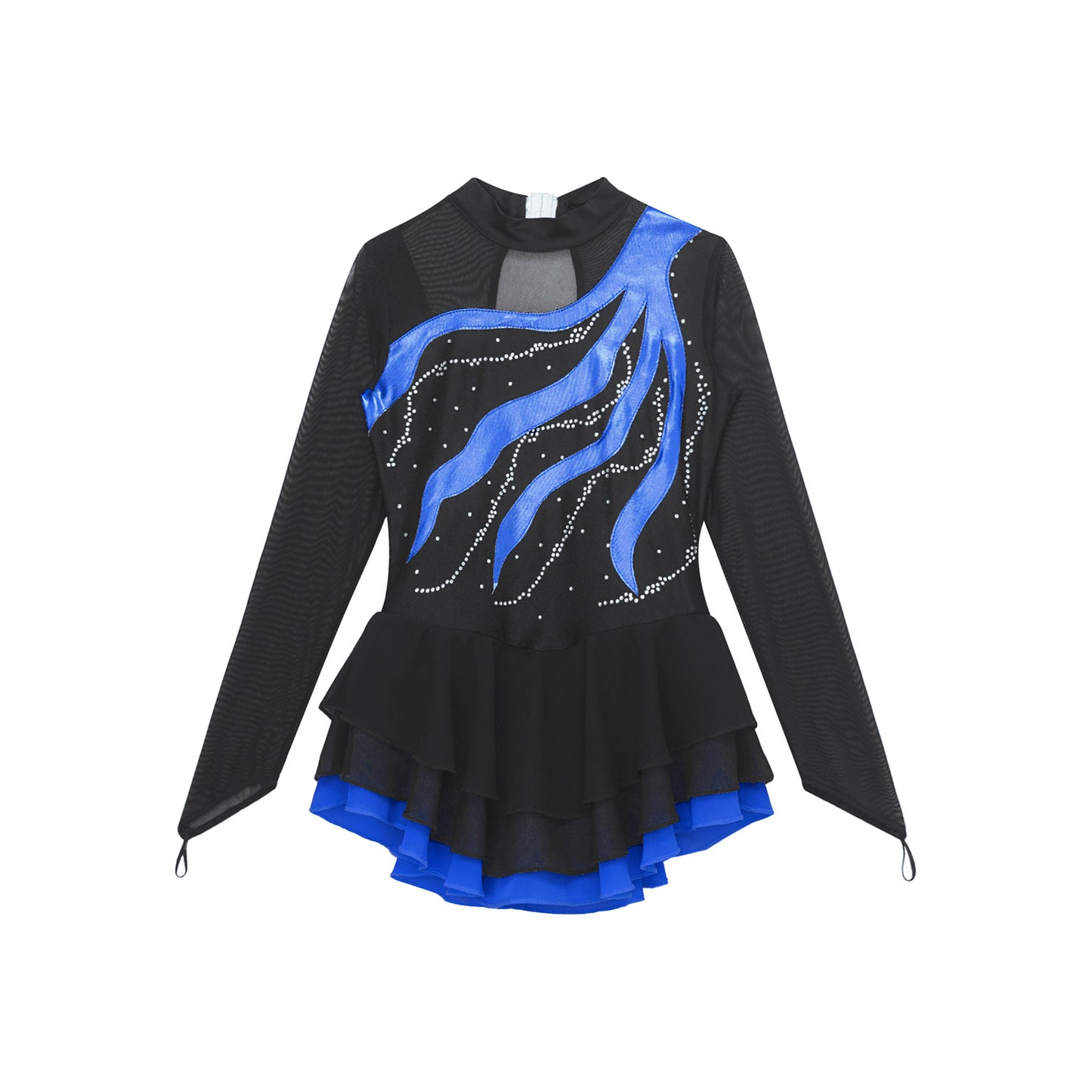 Girls Rhinestone Figure Skating Leotard Dress (Age 6-16 YRS)