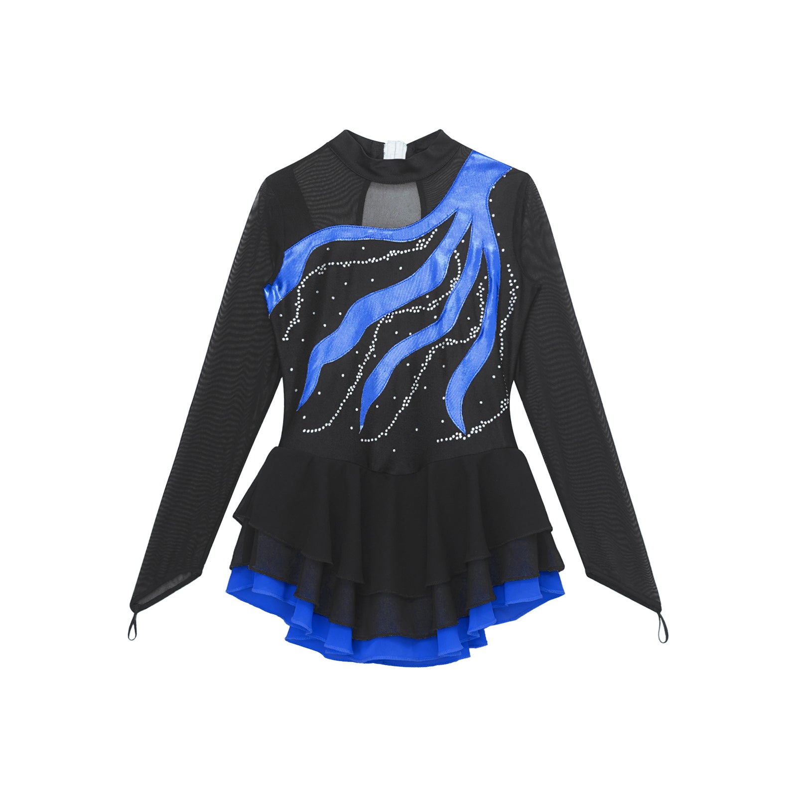 Girls Rhinestone Figure Skating Leotard Dress (Age 6-16 YRS)