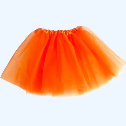 Girls Ballet Tutus Mini Skirt (Age 24M-7 YRS) Orange 2-7Y