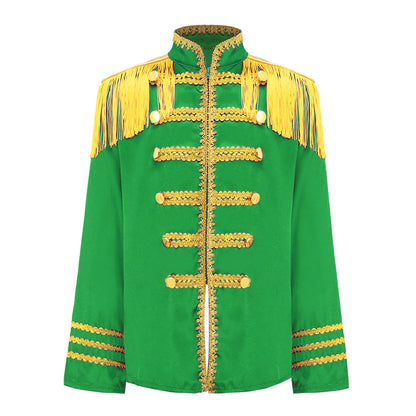 Girls 60s Retro Band Musician Costume Tassel Jacket (Age 6-16 YRS)