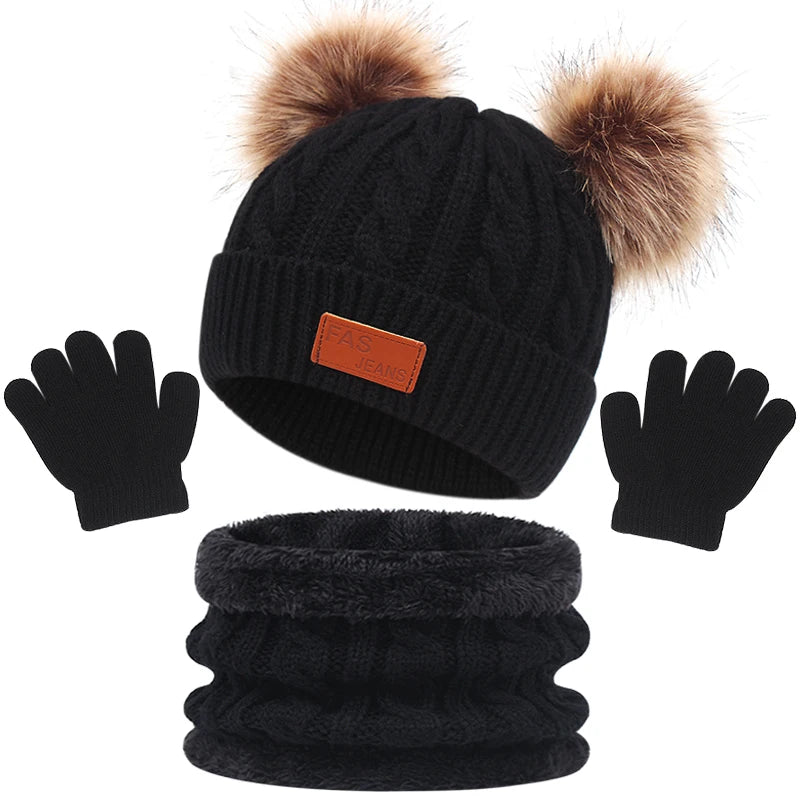 Baby/Toddler Hat Scarf & Gloves Set (Age 12M-5YRS)