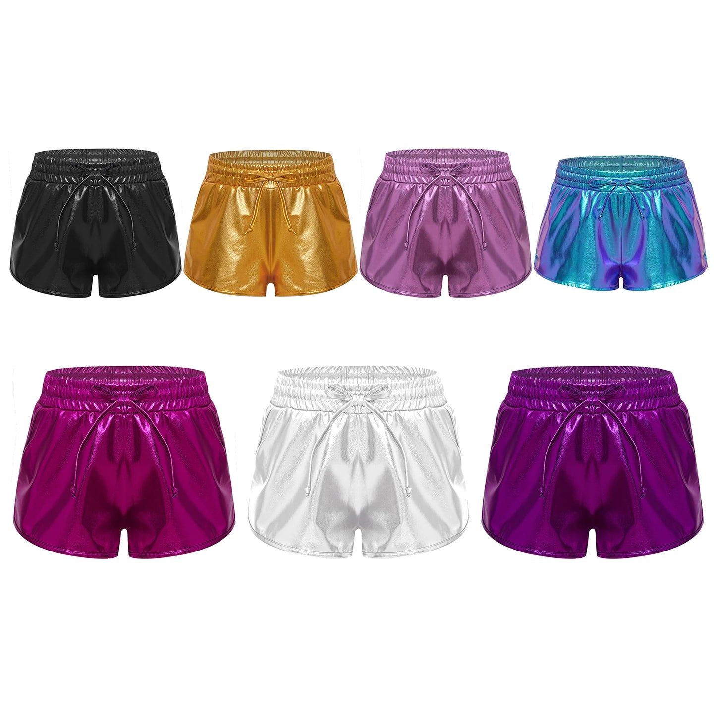 Girls Metallic Drawstring Shorts (Age 3-12 YRS)
