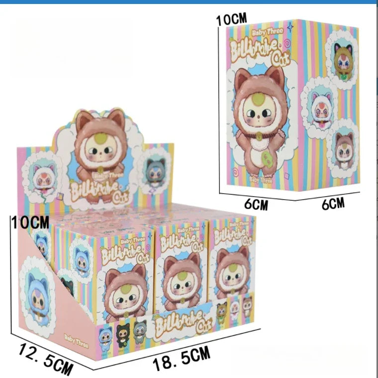 Baby Three Billionaire Lucky Cat Series – Blind Box | Cute Fortune Cat Collectible Figures
