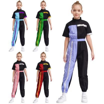 Girls Color Block Jumpsuit (6-16 YRS)